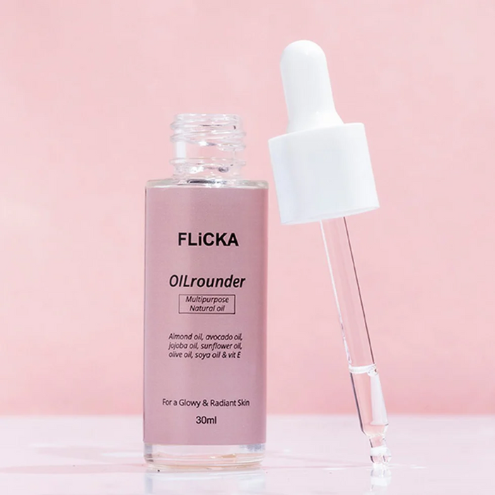 FLiCKA Multi Purpose Face Oil For Glowing Skin - 30ml | Day & Night Serum For Women| Makeup Remover| Protects Sun Damage| Suitable For All Skin Type