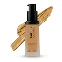 FACES CANADA FLAWLESS MATTE 3 IN 1 FOUNDATION MOISTURISER CONCEALER SUPREME HD COVERAGE SPF18 30ML