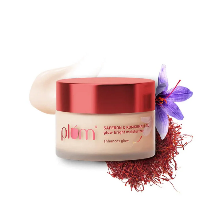 PLUM SAFEROM & KUMKUMADI OIL GLOW BRIGHT MOISTURIZER SPF35 UVA UVB 50G