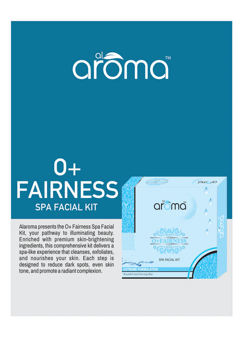 AROMA O+ Fairness Spa Facial Kit – Skin Brightening & Tan Removal Treatment for All Skin Types