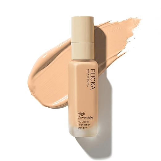 FLiCKA Professional HD Liquid Foundation With SPF Long Lasting High Coverage Waterproof