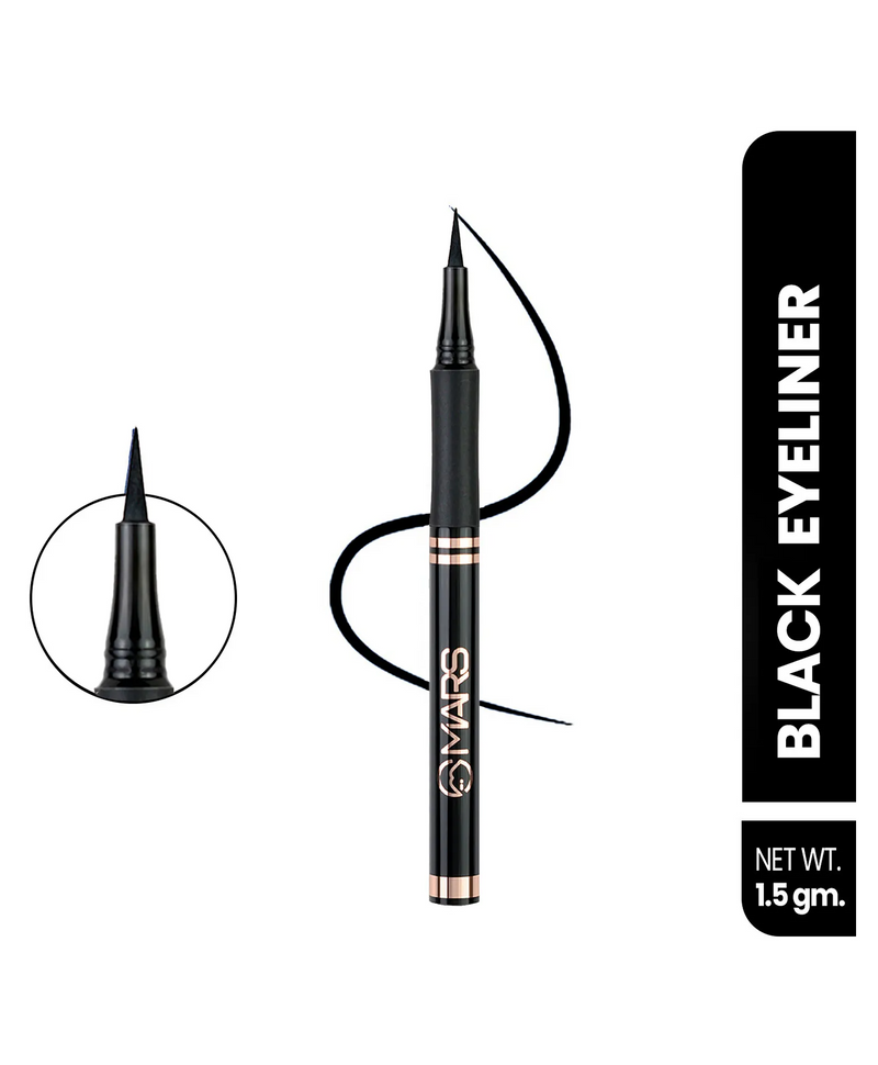 MARS EYELINER WITH ULTRA FINE TIP WATER PROOF SMUDGE PROOF-BLACK