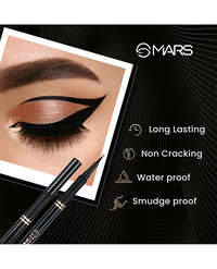 MARS EYELINER WITH ULTRA FINE TIP WATER PROOF SMUDGE PROOF-BLACK