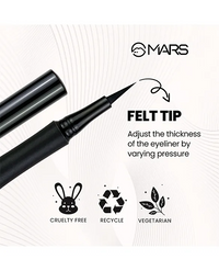 MARS EYELINER WITH ULTRA FINE TIP WATER PROOF SMUDGE PROOF-BLACK
