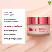 PLUM SAFEROM & KUMKUMADI OIL GLOW BRIGHT MOISTURIZER SPF35 UVA UVB 50G