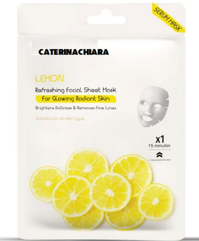 DR.RASHEL LEMON REFRESHING FACIAL SHEET MASK FOR GLOWING RADIANT SKIN