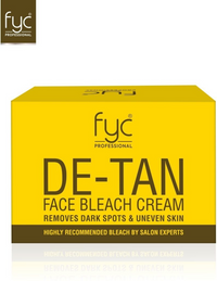 FYC PROFESSIONAL De Tan Face Bleach Cream-Fades Tan Discoloration & Uneven Skin Tone | Instant Brightening Formula (270g)