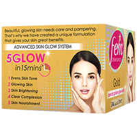 Fem Crème Bleach - Gold, Special Golden Glow with 24K Gold Dust, No Added Silicones, No Added Parabens, 8 g