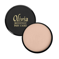 Olivia Pan Cake 100% Waterproof 25g | Full Coverage Makeup Base | Smudge-Proof & Sweat-Resistant | Long-Lasting Velvety Finish | Hides Blemishes | For All Skin Types |