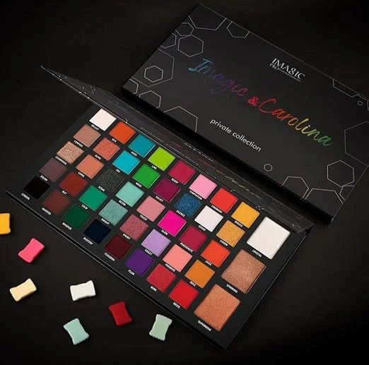 IMAGIC & Carolina Private Collection Eyeshadow Palette - 43 Colorful Eyeshadow Palette High Pigmented Eye shadow Professional eye shadow Palette 58.8g