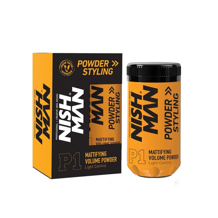 nishman Mattifying Hair Volumizing Powder Wax, Matte Finish, 24 Hrs Strong Hold For Men, Hair Styling Powder Wax, 10g, Pack of 1