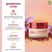 PLUM SAFEROM & KUMKUMADI OIL GLOW BRIGHT MOISTURIZER SPF35 UVA UVB 50G