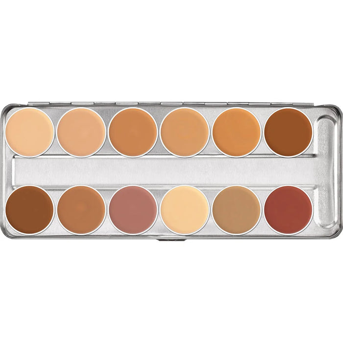 KRYOLAN DERMA COLOR CAMOUFLAGE CREME PALETTE WITH12 SHADES