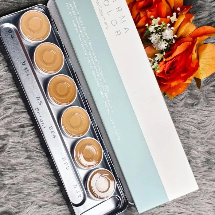 KRYOLAN DERMA COLOR CAMOUFLAGE CREME PALETTE WITH 6 SHADES