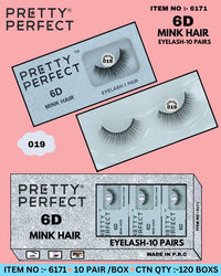 PRETTY PERFECT 6D MINK HAIR EYELASH-10 PAIRS