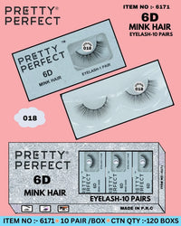 PRETTY PERFECT 6D MINK HAIR EYELASH-10 PAIRS