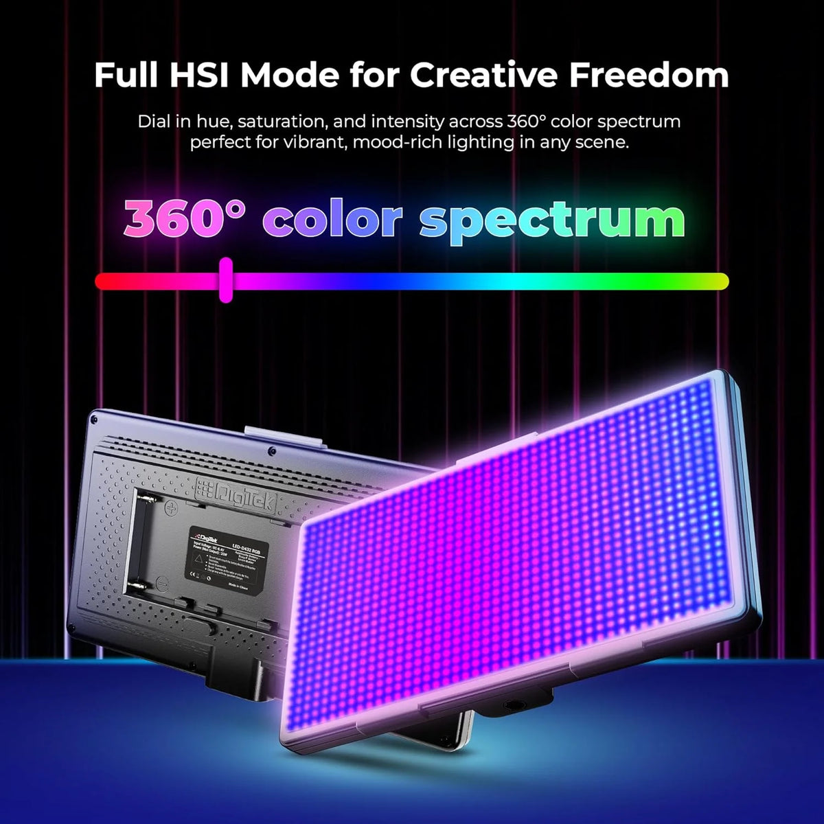 DIGITEK PROFESSIONAL RGB LED VIDEO LIGHT-432 RGB – NICE BEAUTY CENTER