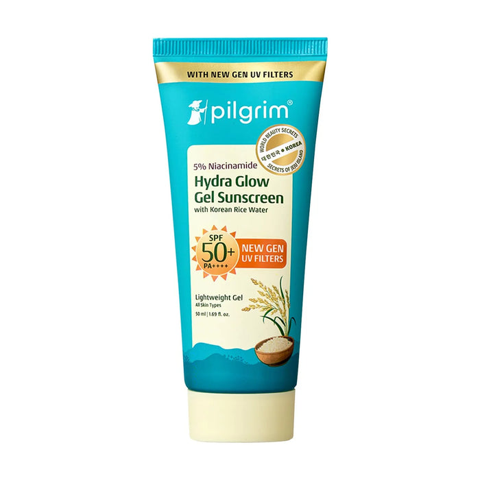 PILGRIM HYDRA GLOW GEL SUNSCREEN SPF 50+ WITH KOREAN RICE WATER