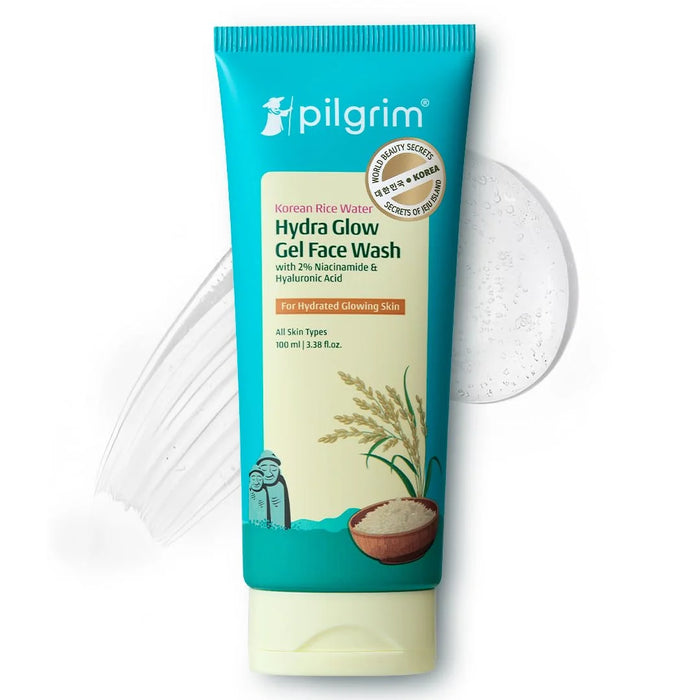 PILGRIM HYDRA GLOW GEL FACE WASH KOREAN RICE WATER 100ML