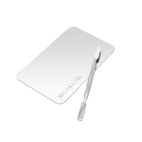 SHOPAAREL Shiny Makeup Palette With Stainless Steel Round Shape Spatula (Multi-Color)