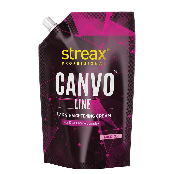 STREAX PROFESSIONAL CANVO LINE HAIR STRAIGHTENING CREAM WITH KERA CHARGE COMPLEX MILD(1) 500G
