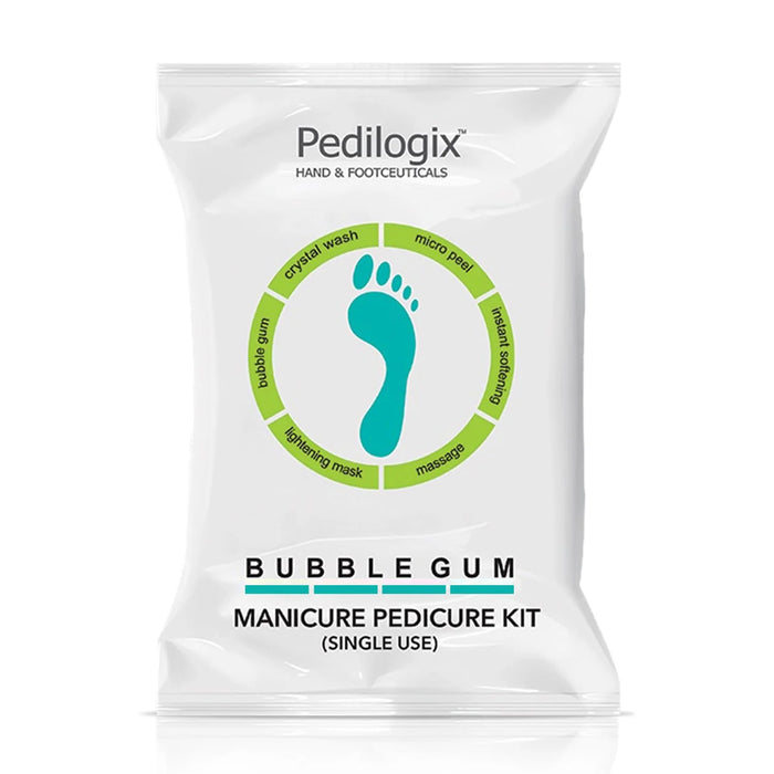 O3+ PROFESSIONAL PEDILOGIX HAND & FOOTCEUTICALS BUBBLEGUM MANICURE PEDICURE KIT SINGLE USE