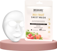 DR.RASHEL Mix Fruit Face Sheet Mask With Serum For Women and Men | All Skin Types | Soft and Healthy Skin | Deep Cleansing & Oil Control | Repairing & Nourishment | Soothing And Hydrating | Paraben Free