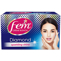 Fem Diamond Sparkling Shine Crème Bleach - For All Skin Types, No Added Ammonia 18G