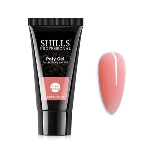 SHILLS PROFESSIONAL POLY GEL FAST BUILDING NAIL GEL CLEAR COFFEE 30ML