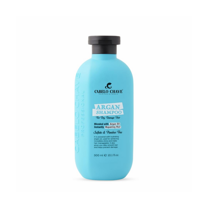 CABELO CHAVE PROFESSIONAL Argan Hair Shampoo | Argan Oil for Silky Smooth Hair | Nourishes & Repairs Dry, Damaged Hair | Hydrating, Sulfate & Paraben Free | For Men & Women | 300ml