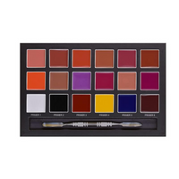SHOPAAREL Shiny Makeup Palette With Stainless Steel Round Shape Spatula (Multi-Color)