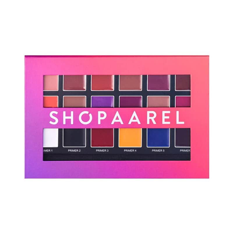 SHOPAAREL Shiny Makeup Palette With Stainless Steel Round Shape Spatula (Multi-Color)