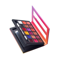 SHOPAAREL Shiny Makeup Palette With Stainless Steel Round Shape Spatula (Multi-Color)