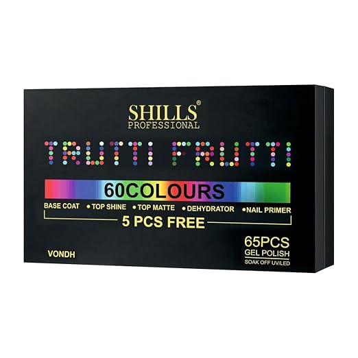 SHILLS PROFESSIONAL TRUTTI FRUTTI GEL POLISH 60 COLOURS ( 5 PCS FREE )-VONDH