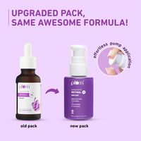 Plum 1% Retinol Anti-Aging Night Face Serum with Bakuchiol | Boosts Collagen, Reduces Fine Lines & Wrinkles | Retinol Serum for Face | for Women & Men | Beginner-Friendly | Suits All Skin Types | 30ml