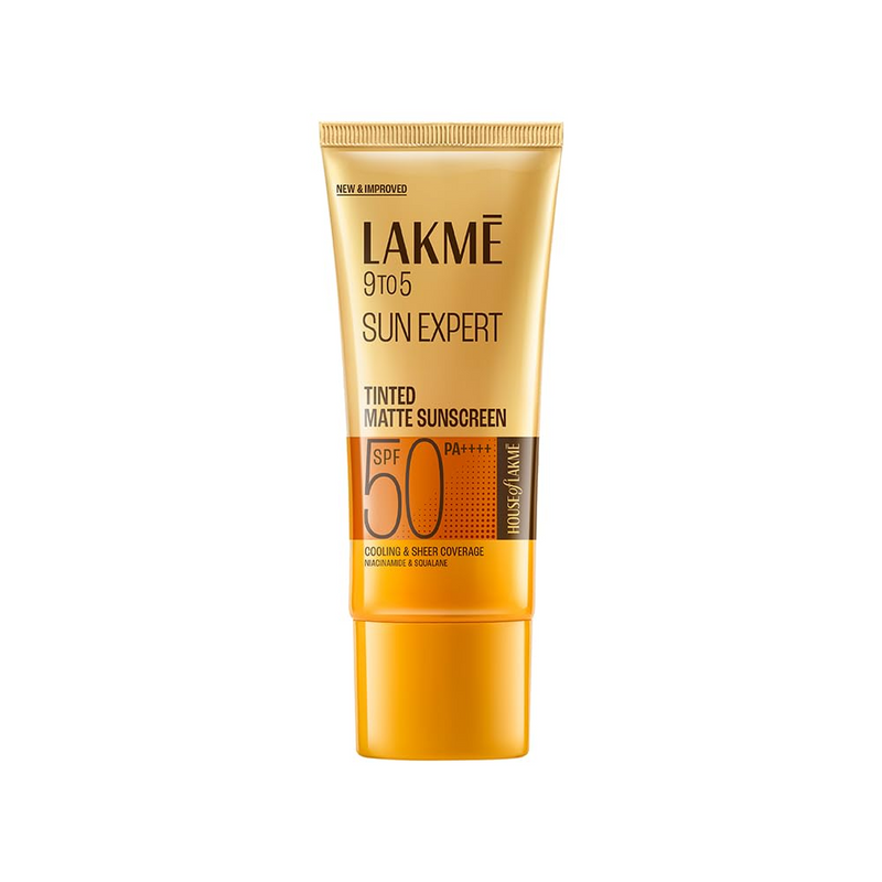 Lakme Sun Expert Tinted Sunscreen SPF 50 PA +++ | Broad spectrum UVA/B protection | Blue light protection | No White Cast | for all dry, oily, normal skin| Matte Finish | 100 g