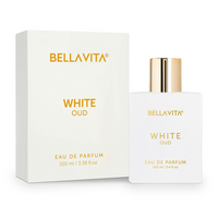 BELLAVITA White Oud Long Lasting Unisex Perfume | Perfume for Man and Woman | Eau De Parfum 100ml | Orange, Patchouli, Musk | Oud, Citrus & Spicy Premium Fragrance