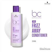 Schwarzkopf Professional Bonacure Frizz Away Conditioner for Men & Women | Anti-Frizz & Smoothing Formula with Babassu Oil | Deep Nourishment for Silky, Manageable Hair (200 ML)