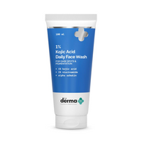 The Derma Co 1% Kojic Acid Face Wash | With Niacinamide & Alpha Arbutin | Reduces Dark Spots, Pigmentation & Blemishes | Cleanses & Brightens Skin | Non-Drying Formula | For All Skin Types | 100 ml