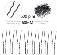 AZAM PREMIUM QUALITY BLACK JUDA HAIR PINS 60MM