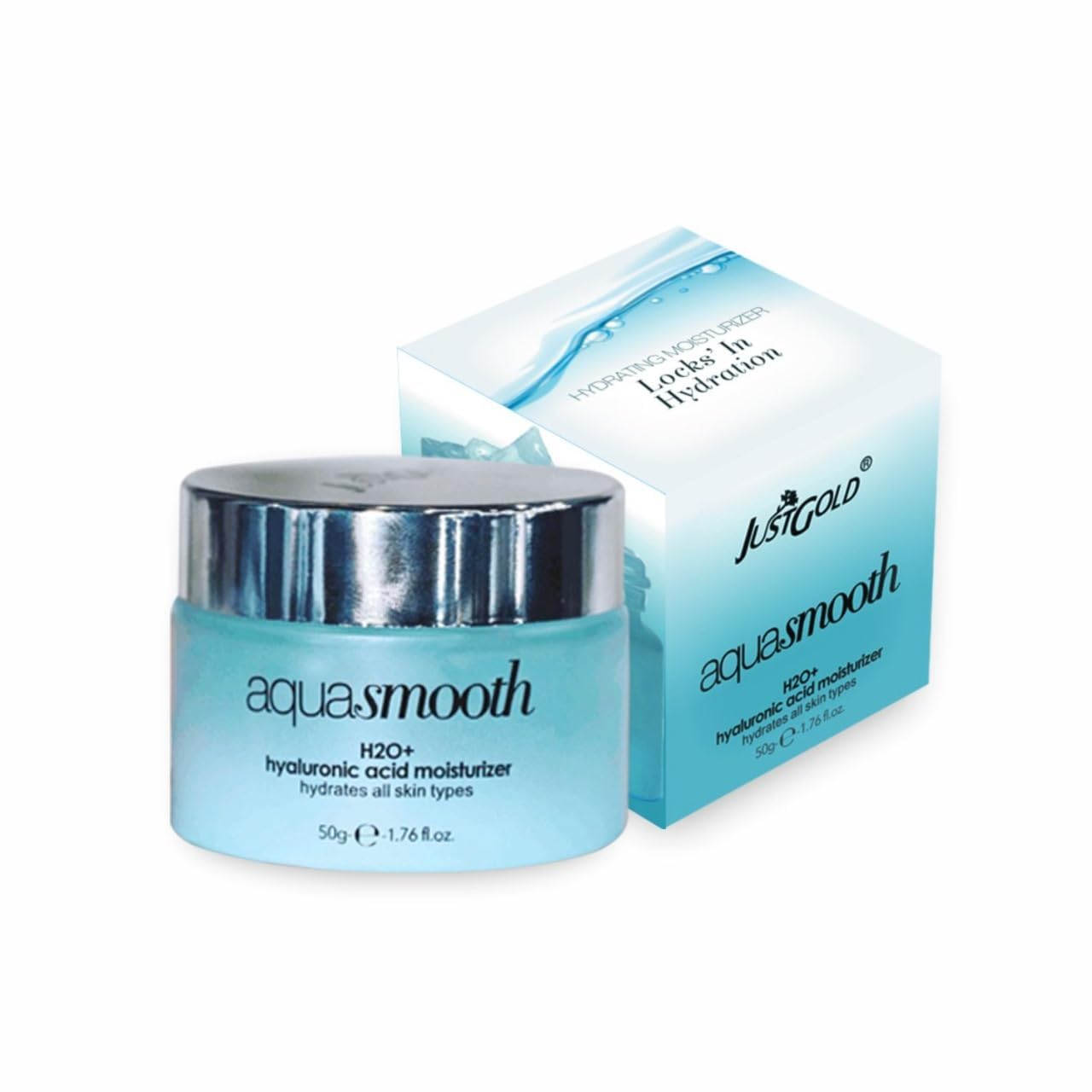 JUST GOLD AQUA SMOOTH H2O+ HYALURONIC ACID MOISTURIZER 50G