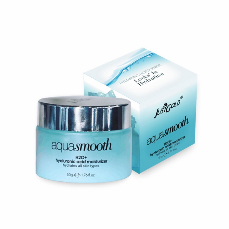 JUST GOLD AQUA SMOOTH H2O+ HYALURONIC ACID MOISTURIZER 50G
