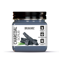 DR.RASHEL Charcoal Scrub For Face & Body (380 Ml) | All Skin |Cleanser Scrub For Deep Exfoliation | Dead Skin Remover| Tan Removal | Blackhead Remover | Activated Charcoal
