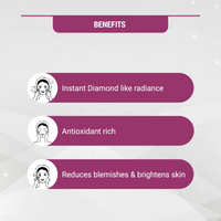 Lotus Herbals Radiant Diamond Cellular Radiance 4 In 1 Facial Kit | With Diamond Dust & Cinnamon | For Women & Men | Chemical Free| Reduce Blemishes| For All Skin Types | 4x37g