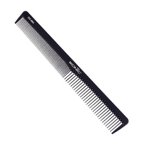 IKONIC CARBON COMB - CC-004 BLACK with Ionic Coating for Static free Styling, evenly spread out teeth and a straight top hold for easy switches between thin and thick sections of hair