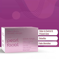 Aroma Magic 7 step Pearl Facial Kit Salon Range | Anti-Acne, Detox & Lighten blemishes | Pearl Bhasma, Seaweed Extracts | Oily & Acne Prone Skin | 5 Single Use Kit Set | Pack of 1