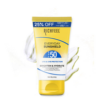 RICHEFEEL NATURAL EVERYDAY SUNSHIELD SPF50 BRIGHTEN & HYDRATE 100G