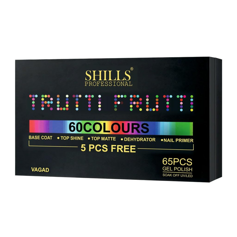 SHILLS PROFESSIONAL TRUTTI FRUTTI GEL POLISH 60 COLOURS ( 5 PCS FREE )-VAGAD