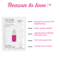 O3+ Facialist Dtan Face Sheet Mask With Niacinamide reduced dark spots, acne scars, and discoloration while giving ultimate brightening (30g)
