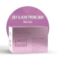 Aroma Magic 7 step Pearl Facial Kit Salon Range | Anti-Acne, Detox & Lighten blemishes | Pearl Bhasma, Seaweed Extracts | Oily & Acne Prone Skin | 5 Single Use Kit Set | Pack of 1